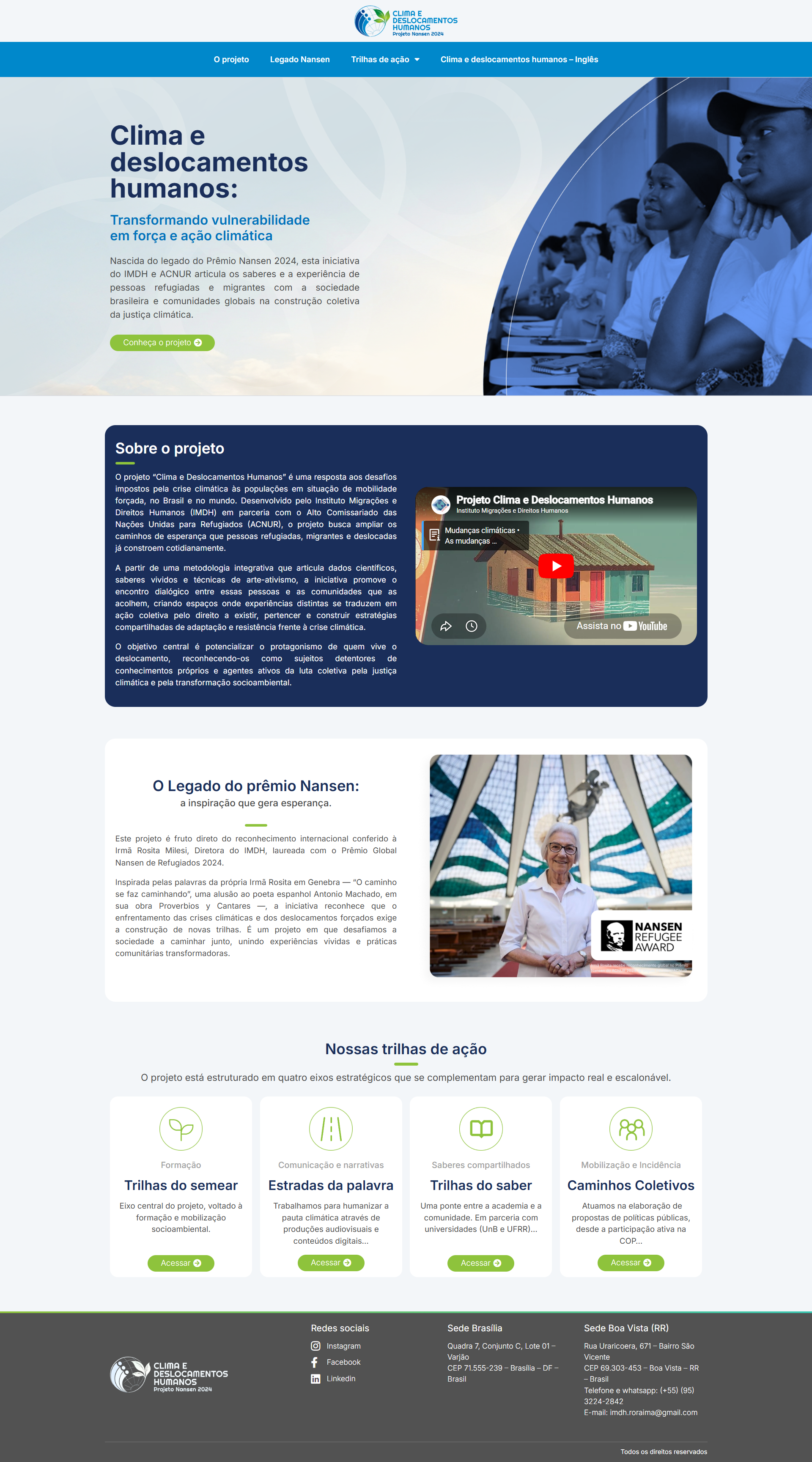 Site Clima e Deslocamentos Humanos