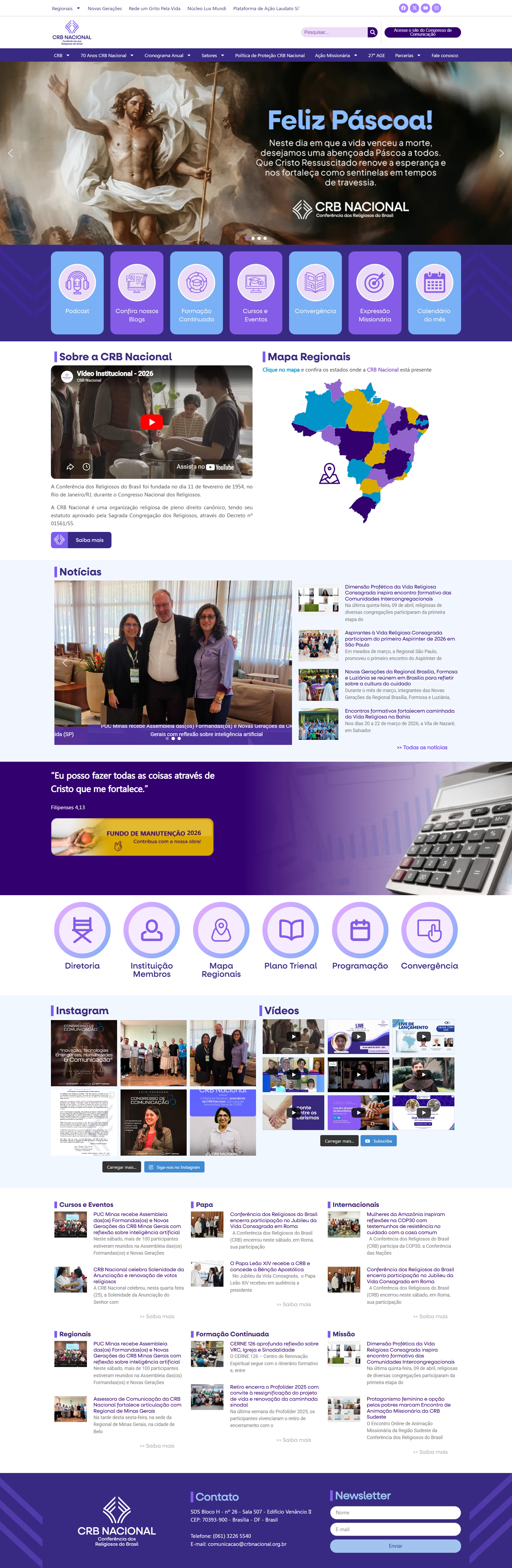 Site CRB Nacional - Reestruturação digital